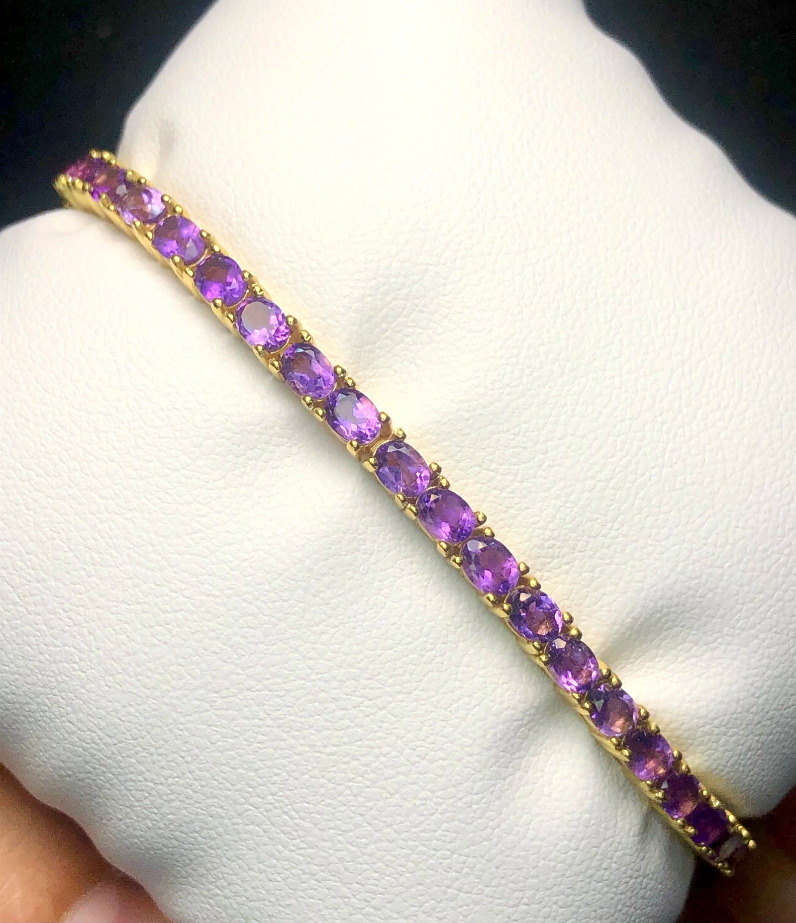All Natural Royal Purple Amethyst Bracelet