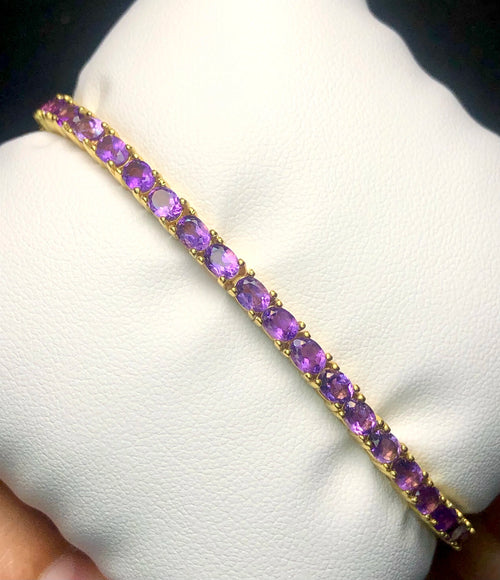 All Natural Royal Purple Amethyst Bracelet