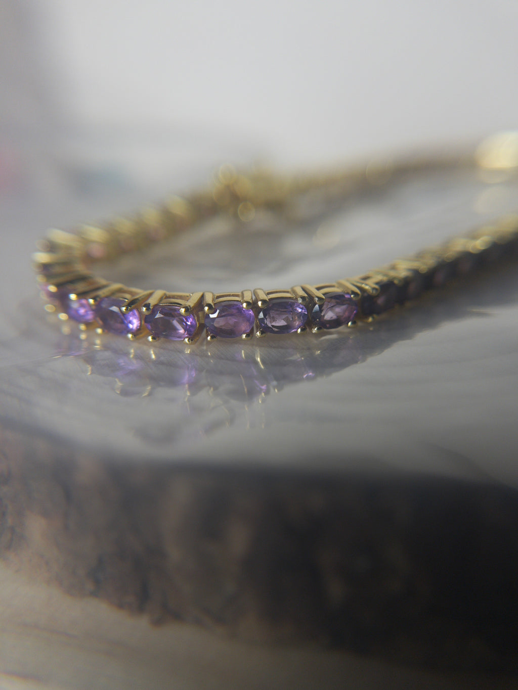 All Natural Royal Purple Amethyst Bracelet