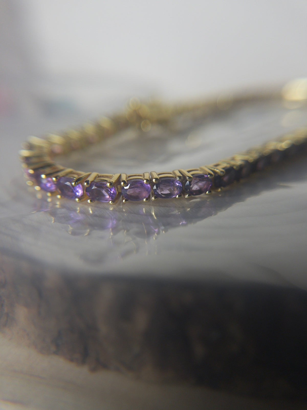 All Natural Royal Purple Amethyst Bracelet