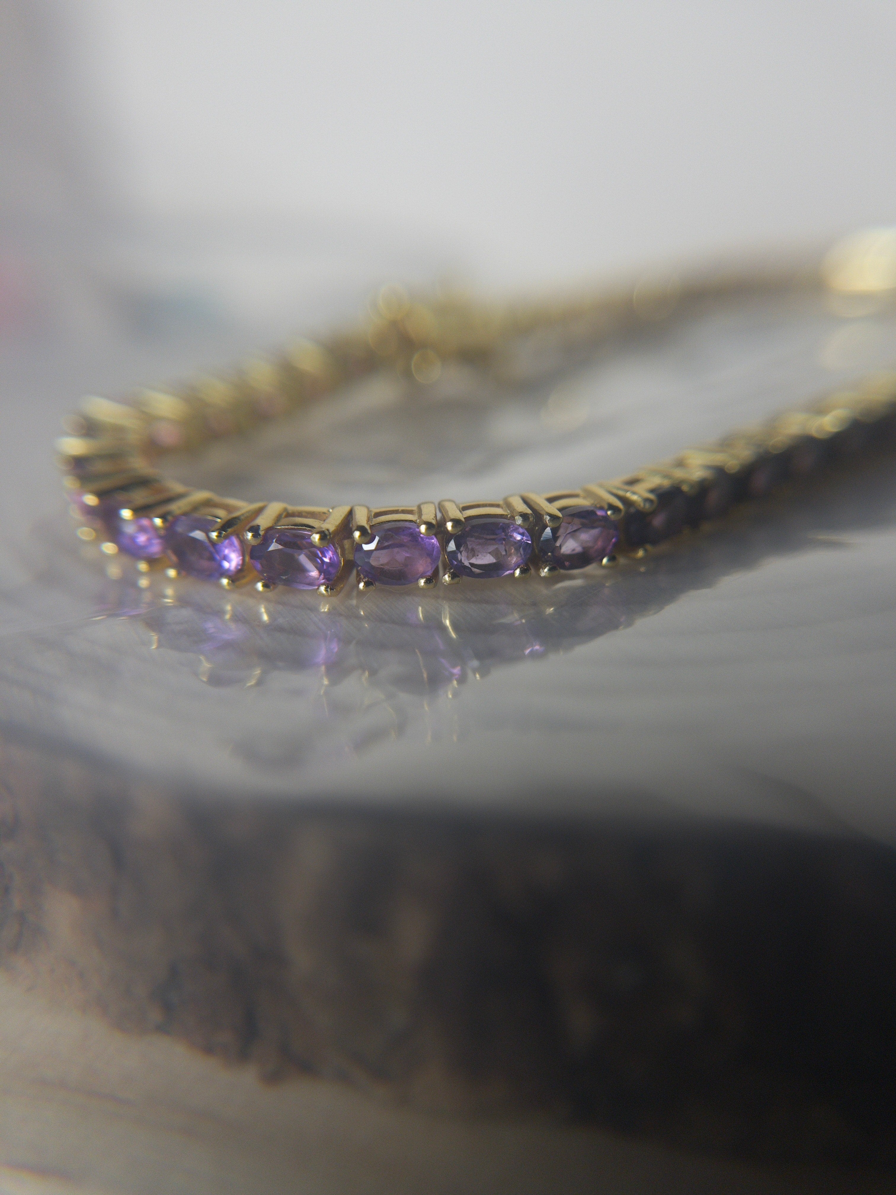 All Natural Royal Purple Amethyst Bracelet