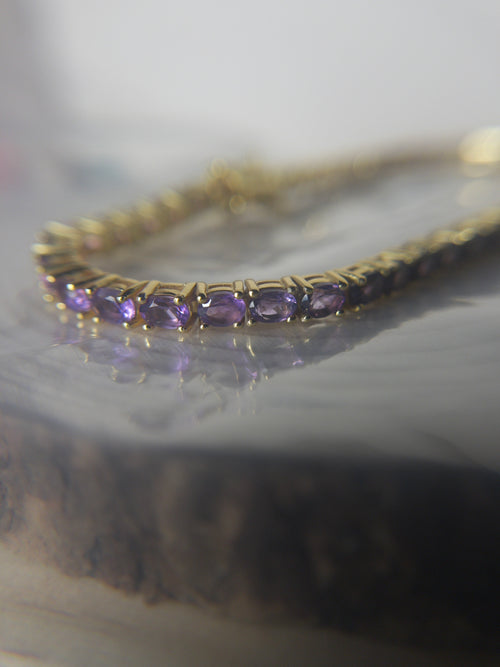 All Natural Royal Purple Amethyst Bracelet