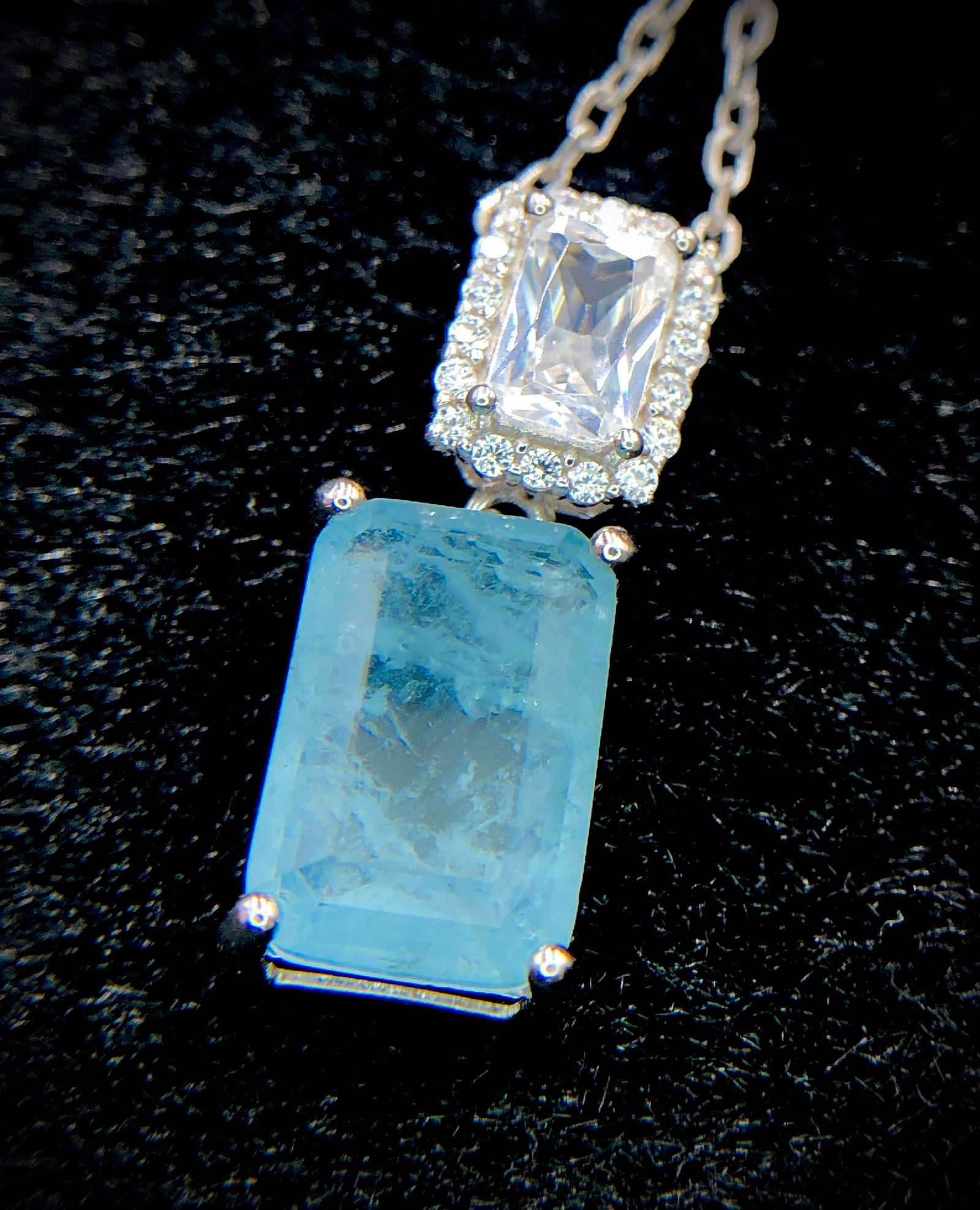 Radiant Aquamarine Pendant