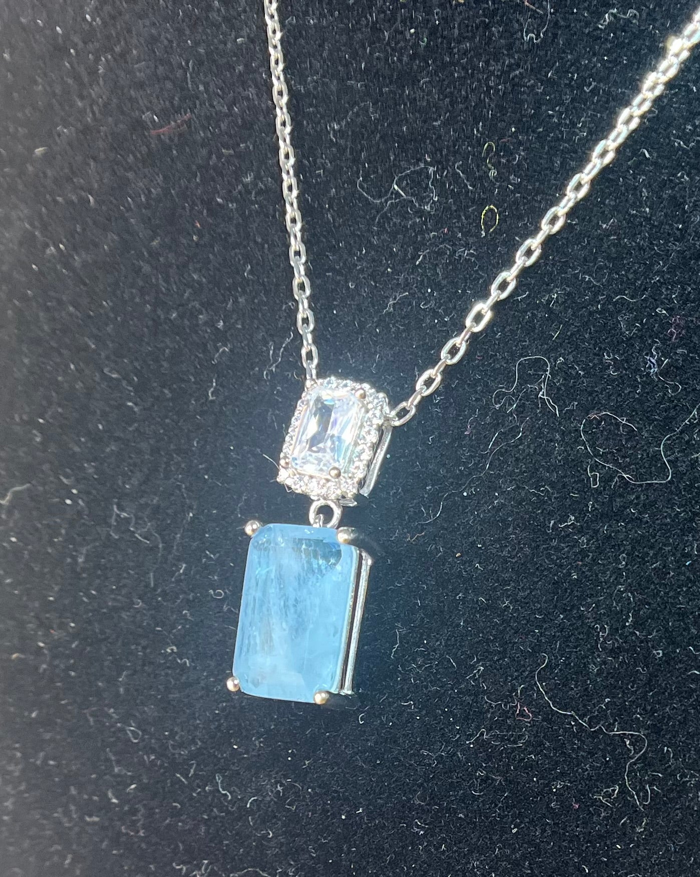 Radiant Aquamarine Pendant