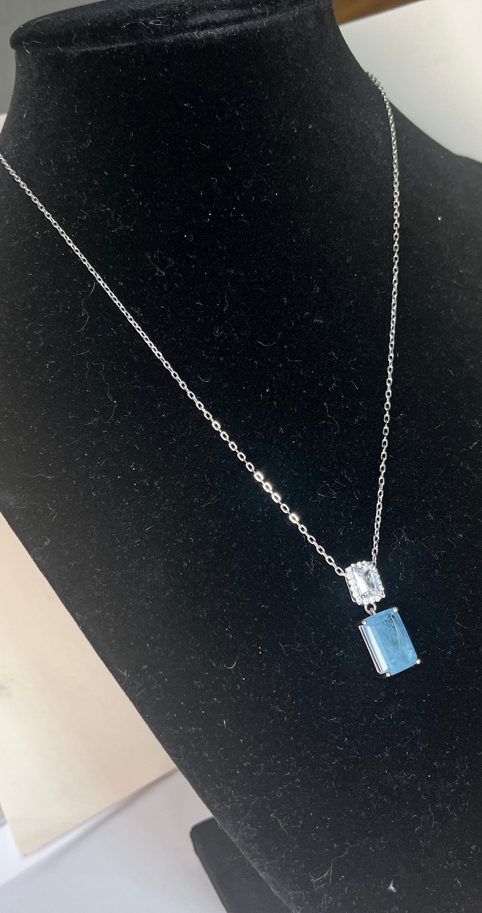 Radiant Aquamarine Pendant