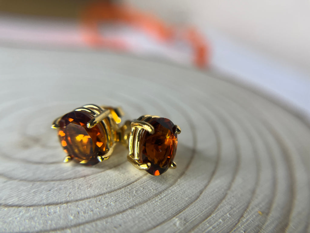 Radiant Tangerine Garnet Earrings18k Gold – The 18. Collection