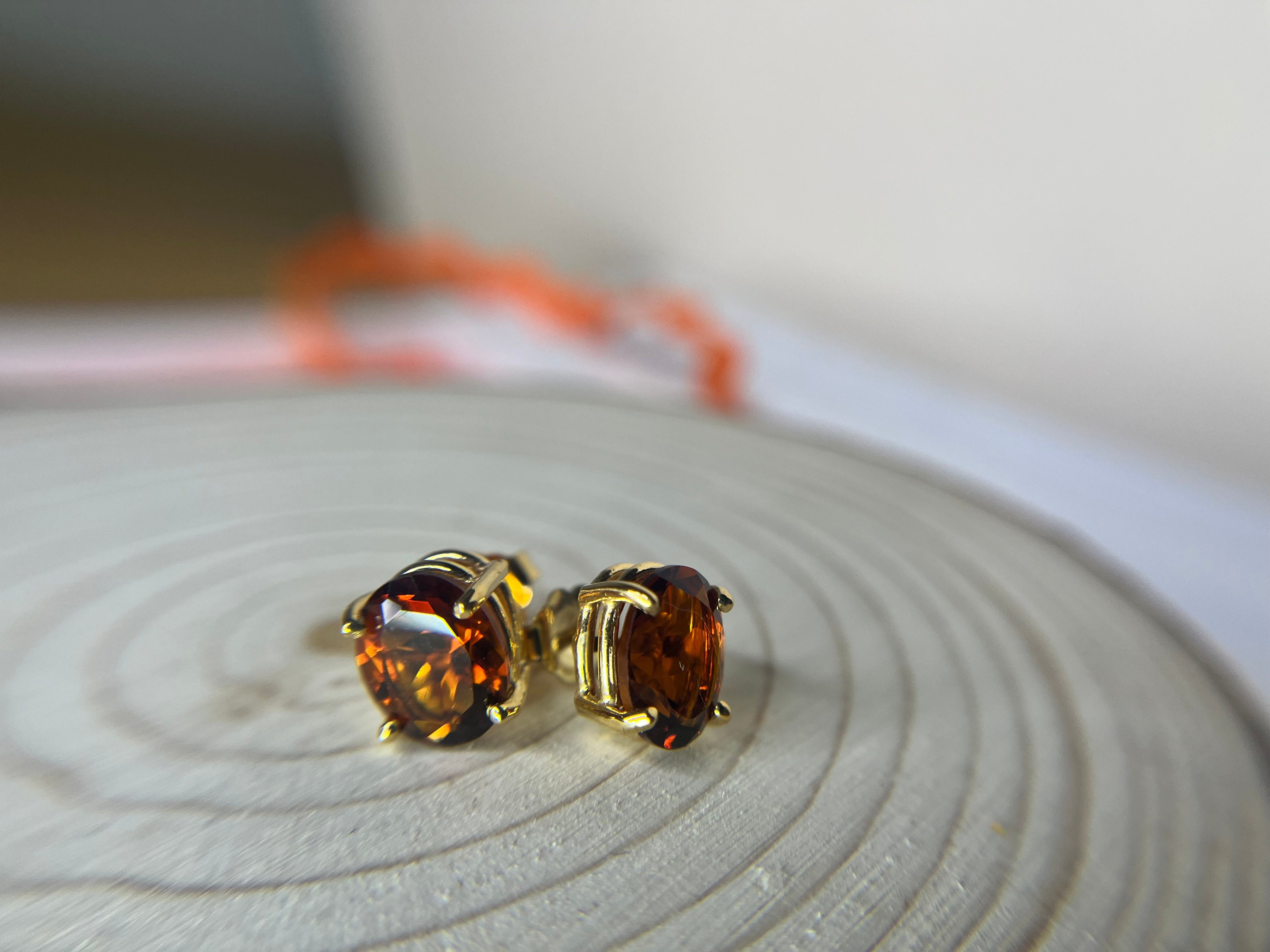 Radiant Tangerine Garnet Earrings18k Gold – The 18. Collection