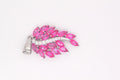 Magenta Artistic Topaz Leaf Pendant