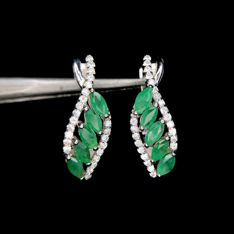 Stylish Emerald Earrings
