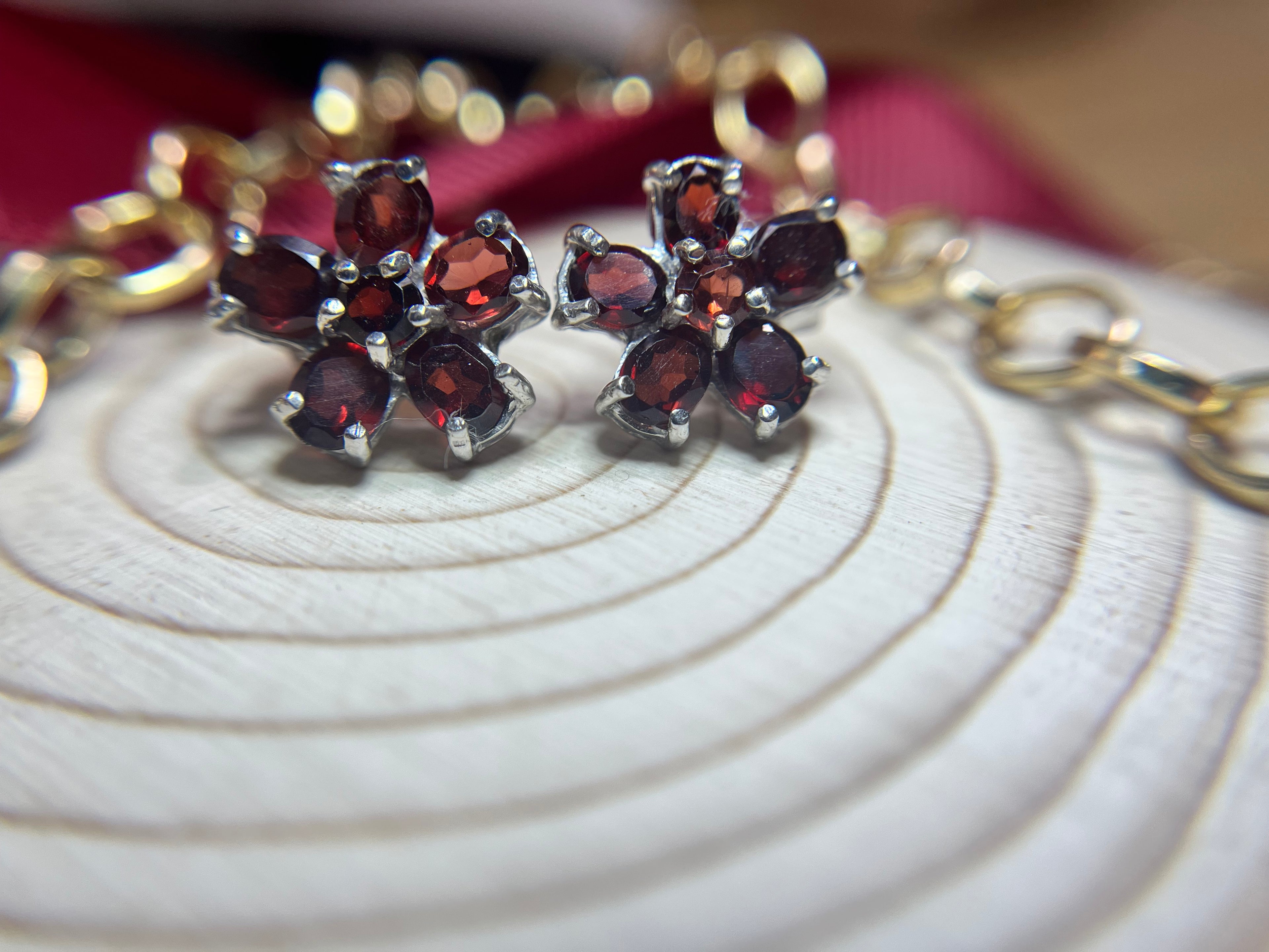 Dazzling Natural Garnet Earrings