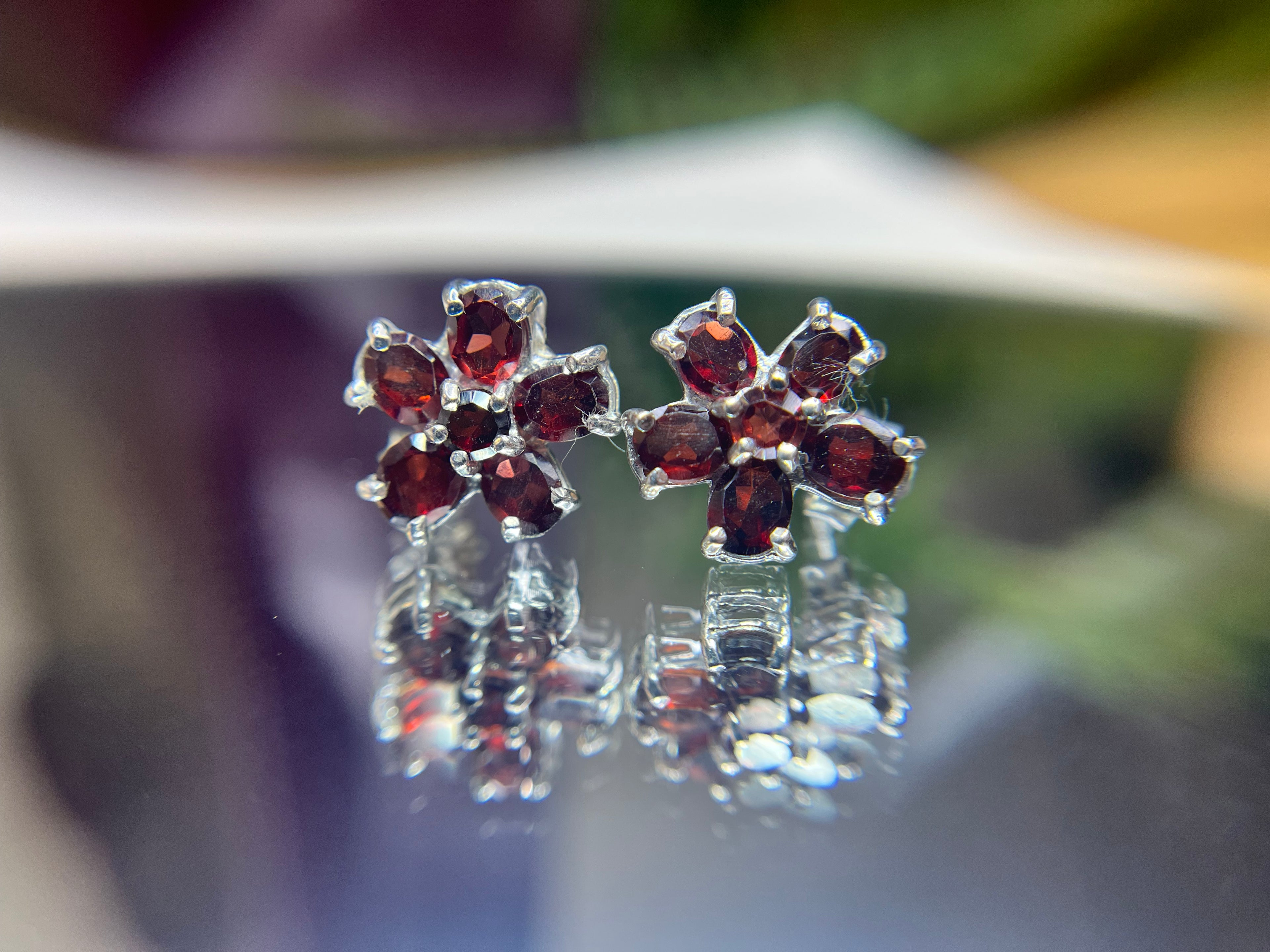 Dazzling Natural Garnet Earrings