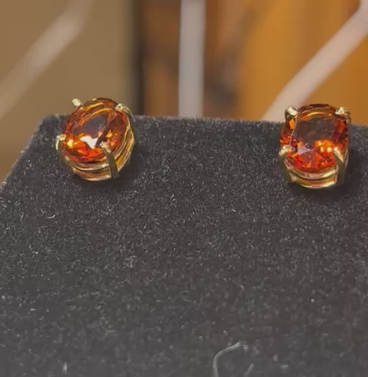 Radiant Tangerine Garnet Earrings18k Gold – The 18. Collection